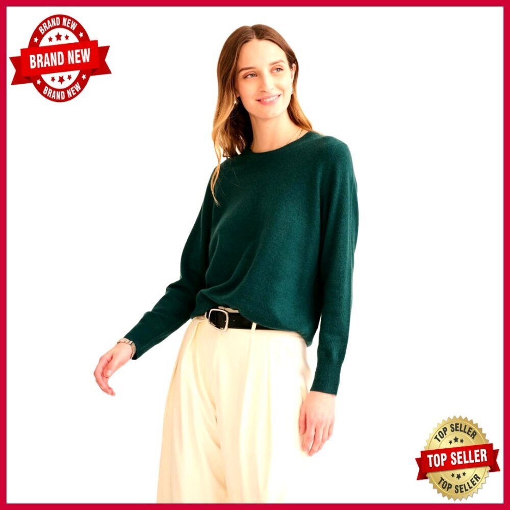 Cashmere Crewneck Sweater Medium Regular Fit Pullover